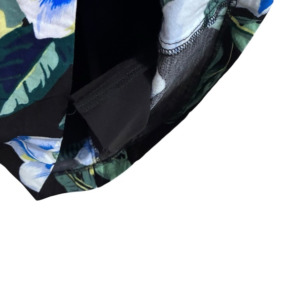 Banana Republic Black Linen Tunic Dress with Blue Floral Print - Picture 5 of 10